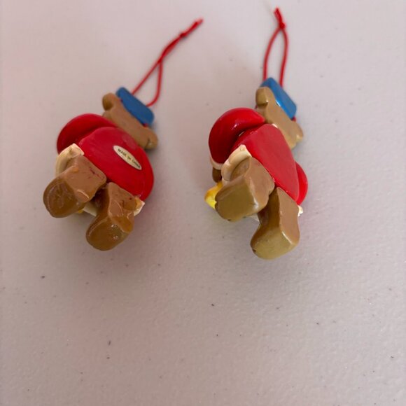 Vintage Teddy Bear Ornaments Instruments Trumpets - Picture 4 of 5